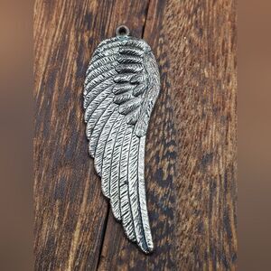 Flying angel wishes necklace pendant